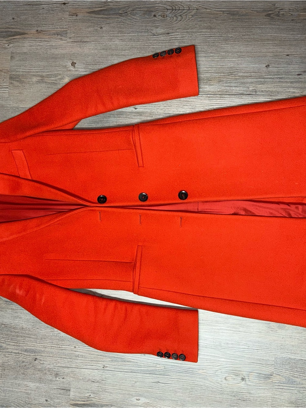 Gucci Vibrant Orange Tailored Wool Trench Coat